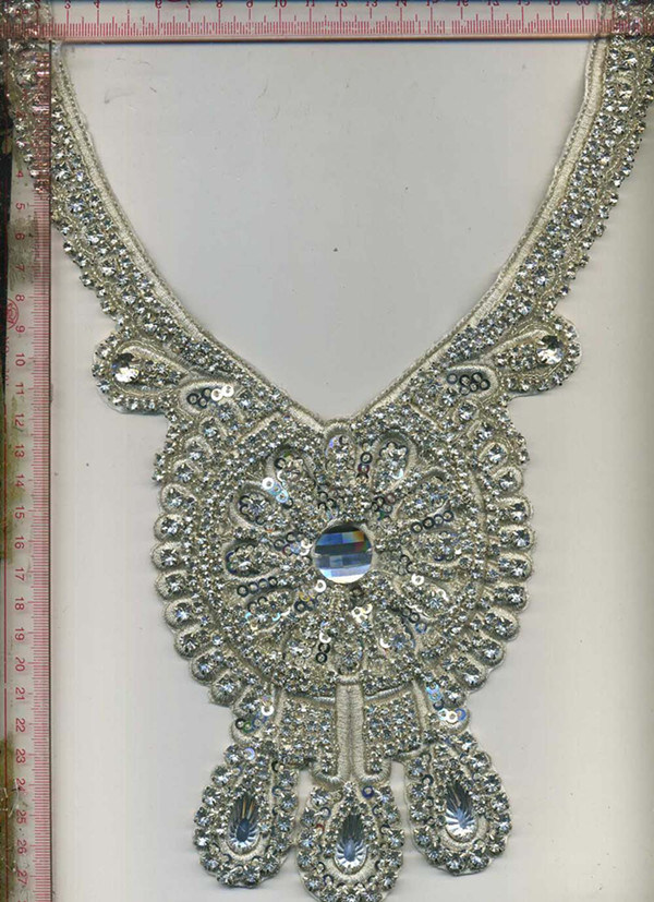 Beaded Neck Patches for Collar (VJ-1267)