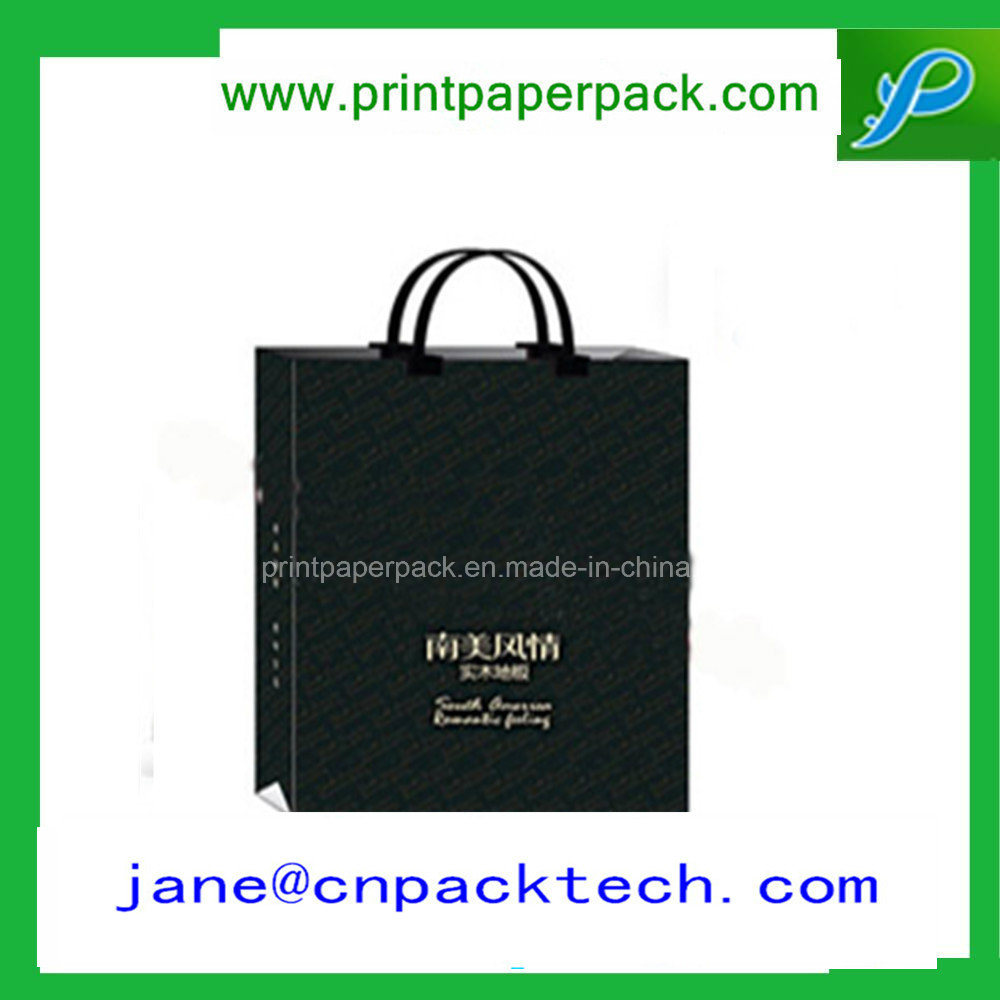 Custom Black Art Paper Gift Carrier Shopping Bag