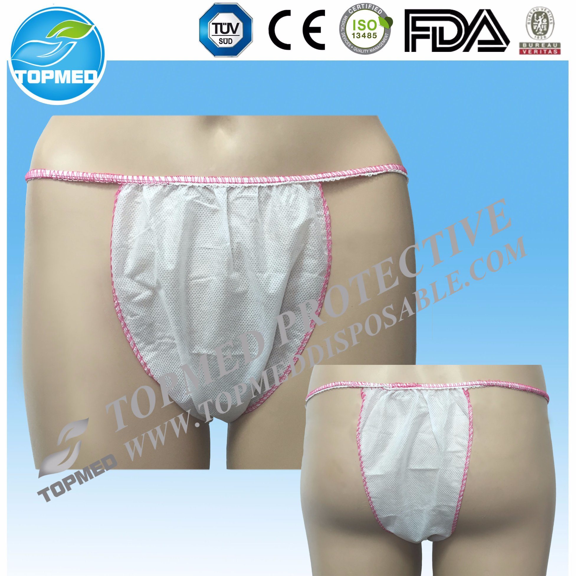 Disposable Non-Woen Underwear Tange Briefs Underwear