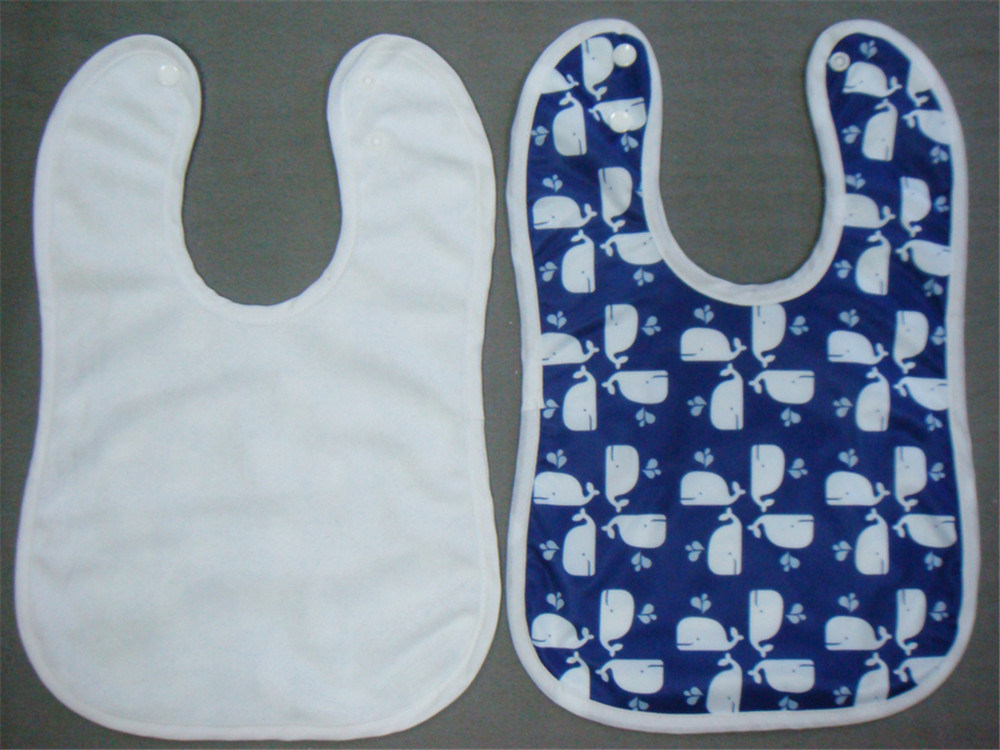 Soft Wholesale Printed Plastic Back Baby Bib