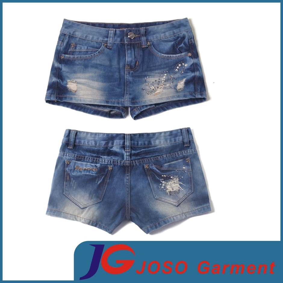 Denim Women Denim Skirt Short Culottes (JC6047)