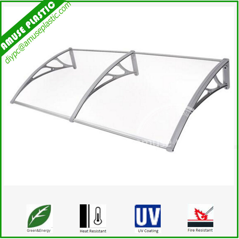Polycarbonate Material Sheet Balcony Awnings for Doors and Windows