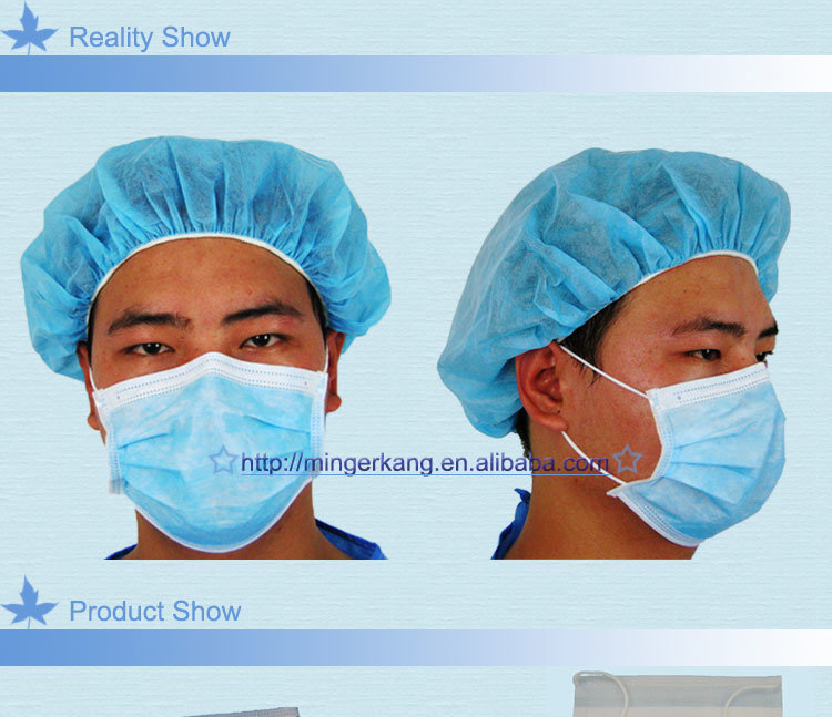Disposable Non-Woven Face Mask Earloop Headloop Tie-on