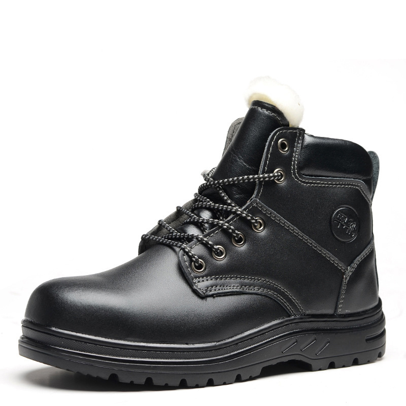 High Cut Safety Shoes for Industrial and Construction Smooth Leather