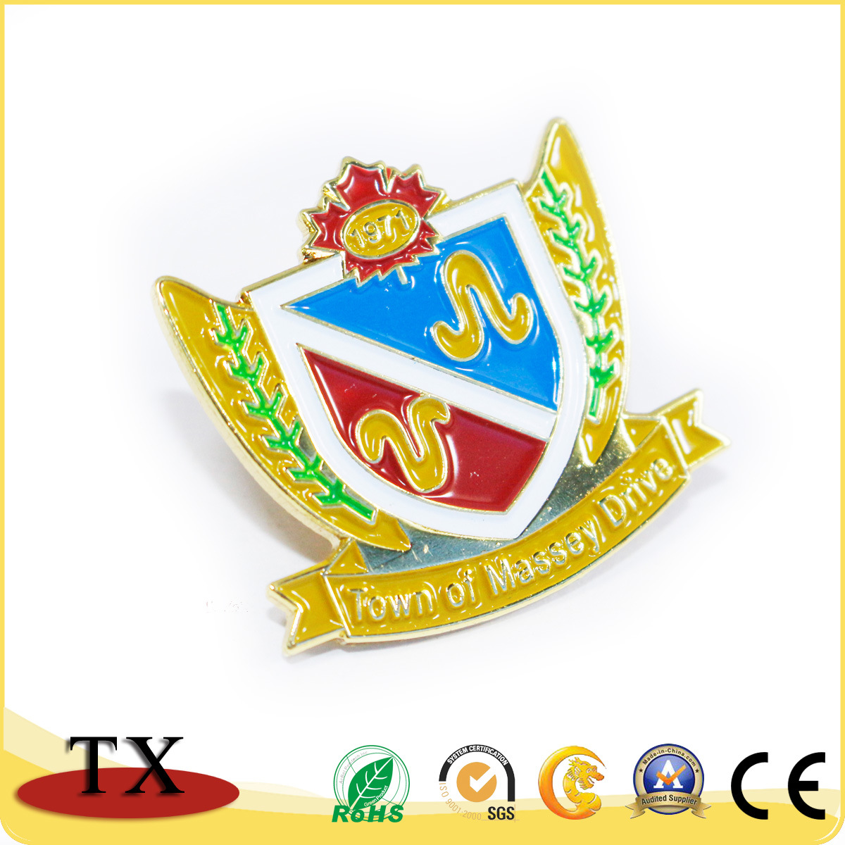 Customized Metal Police Badge with Metal Lapel Pin (TXG125/197)