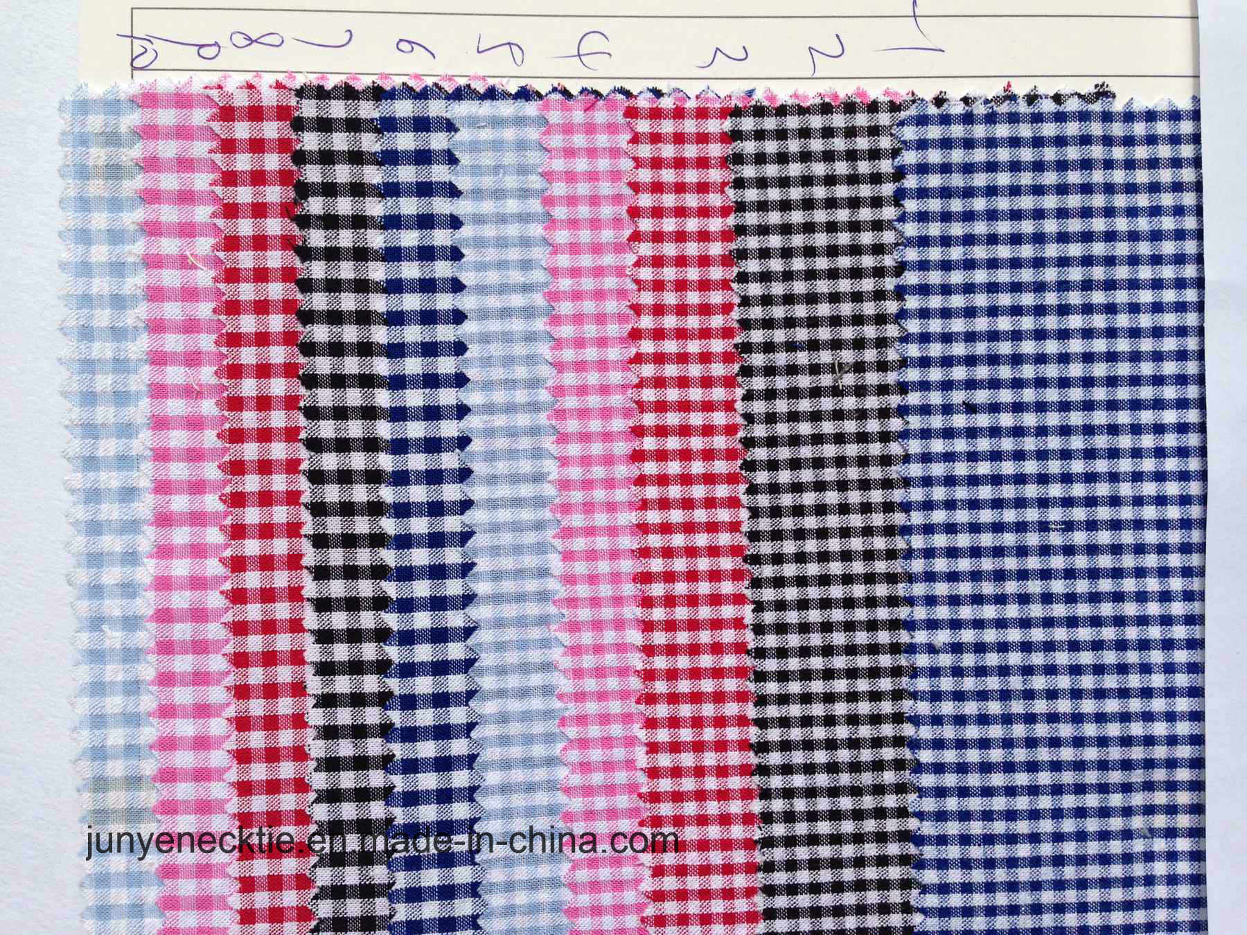 Yarn Dyed Woven Thin Plaid Cotton Fabric Necktie