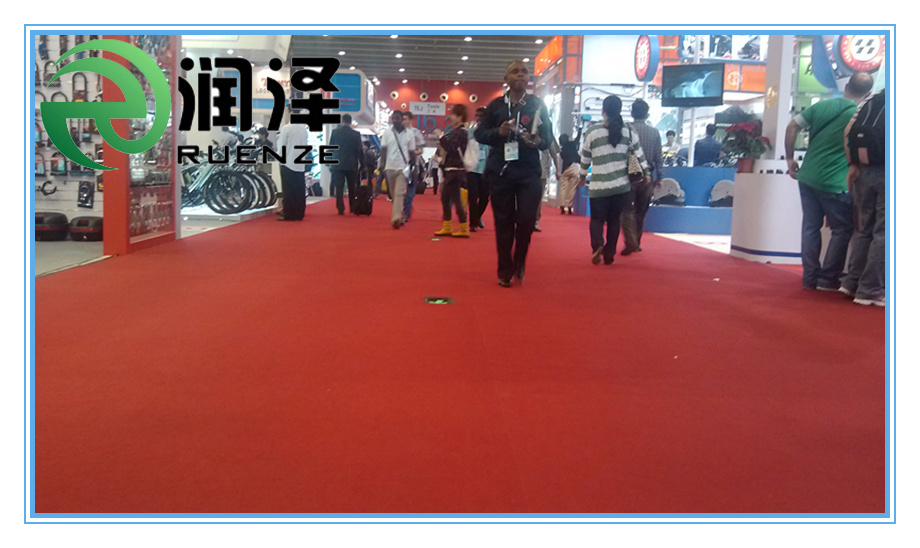 Exhibition Carpet with Red Plain Surface in Singapore at Good Quality