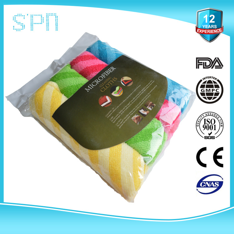 4PCS/Bag with Stickers Customized Logo Microfiber Towel