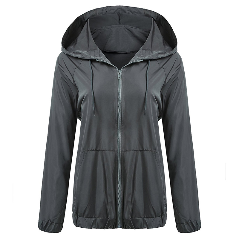 Womens Outdoor Rainwear Cycling Climbing Packable Lightweight Sporting Hooded Jackets