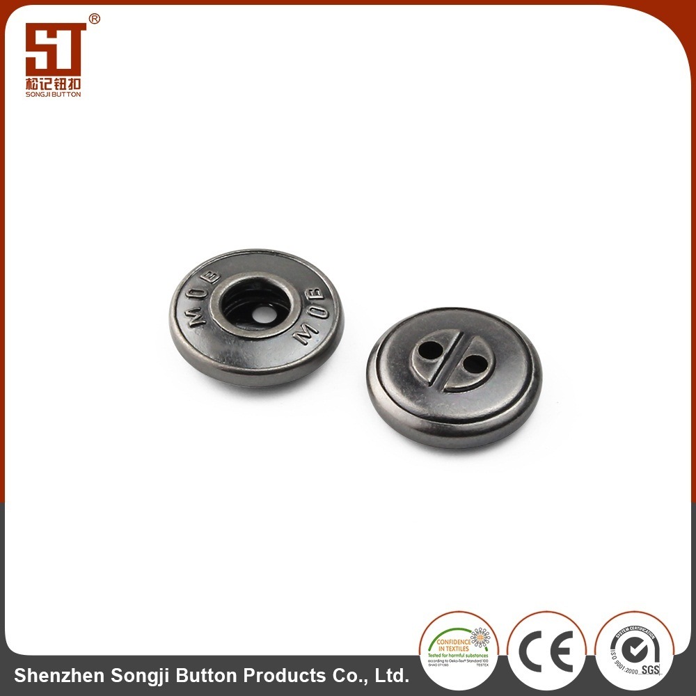 Round Individual 2-Hole Fashion Metal Button for Sweater