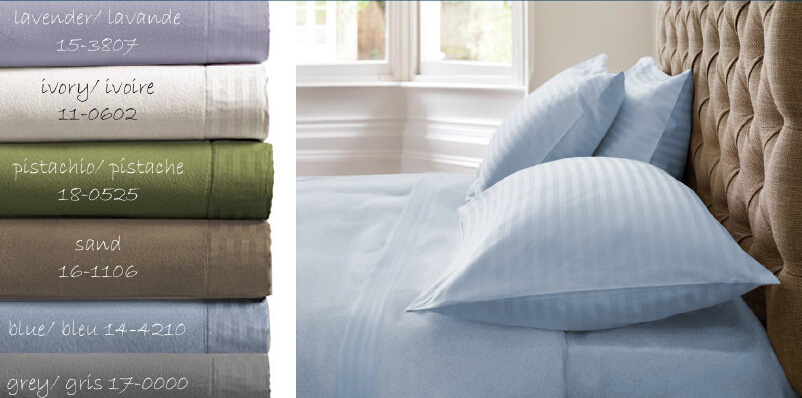 Fleece Bed Sheet Set Striped Border & Pillowcases