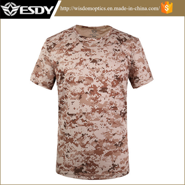 Tactical Camouflage Sport Army Round Collar Casual T-Shirts for Hunting