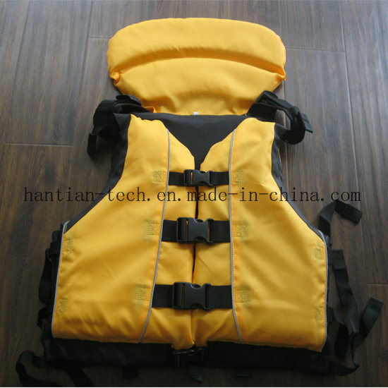 Black and Yellow Type-I Lifejacket Sailing Life Vests for Water Sport