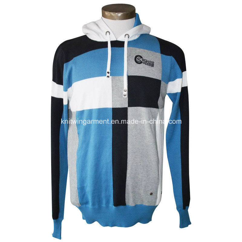 Men Casual Hooded Long Sleeve Sweater Pullover (M15-068)