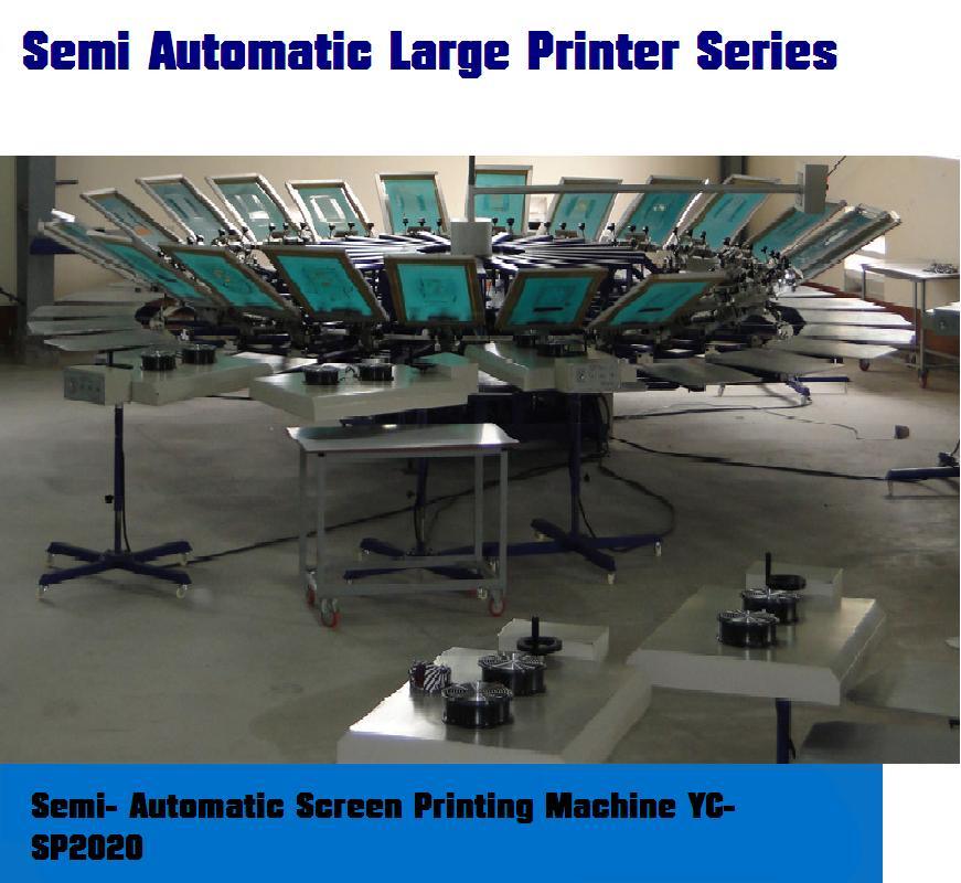 Semi-Automatic Carousel Screen Printing Machine