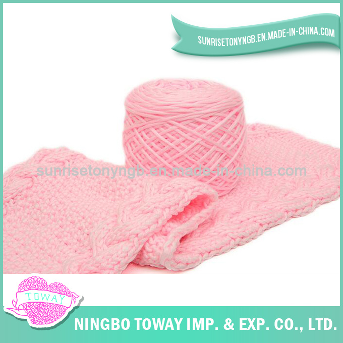 Hot Women Wholesale Cotton Long Knitted Pink Scarf