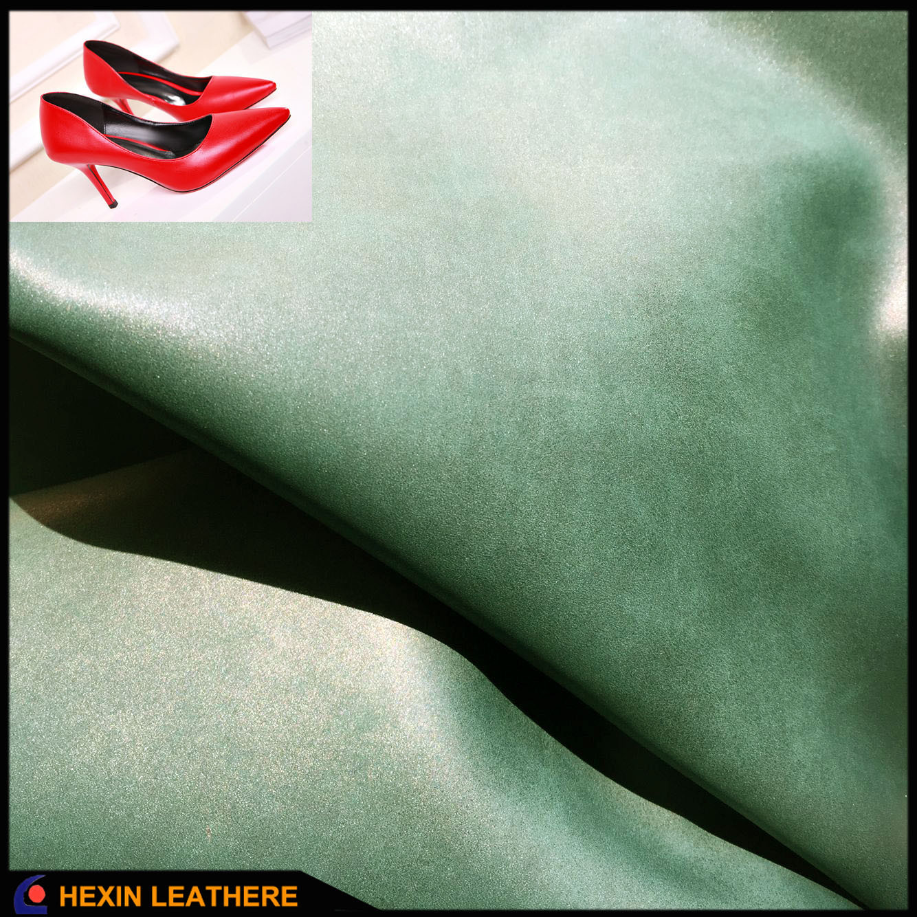 Soft Plain Grain Synthetic PU Leather for Shoes Hw-1442