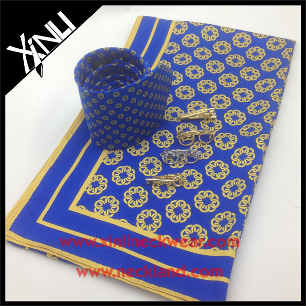100% Silk Printed Men Tie with Matching Scarf