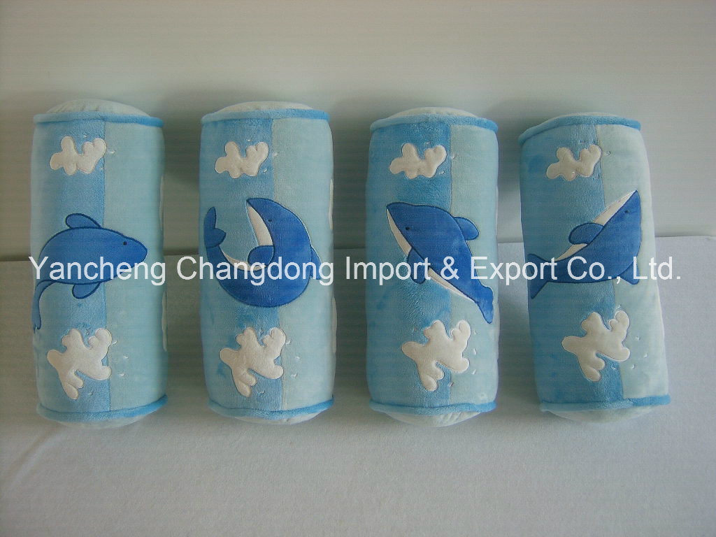 Soft Material Candy Pillow with Sea Animals Embroidery