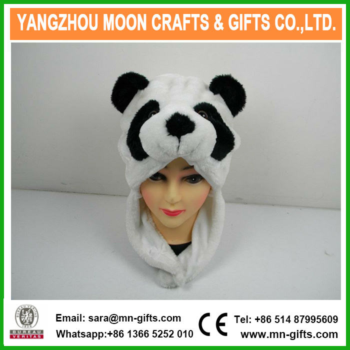 2017 Hot Sale Winter Plush Animal Panda Head Hat