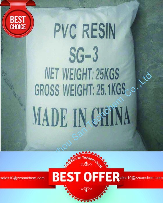 Qualified PVC Resin Sg-3 for Flexible Plastics/Sandals