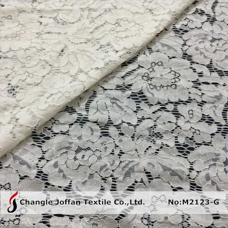 Thick Cord Lace Fabric for Wedding Dresses (M2123-G)
