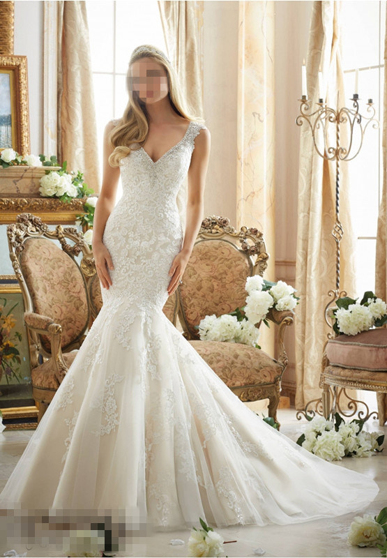 2016 Lace Mermaid Bridal Wedding Dresses 2878