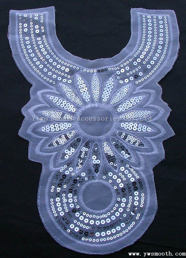 Wholesale Sequined Lace Collar Fabric Detachable for Dresses Garment Accessories