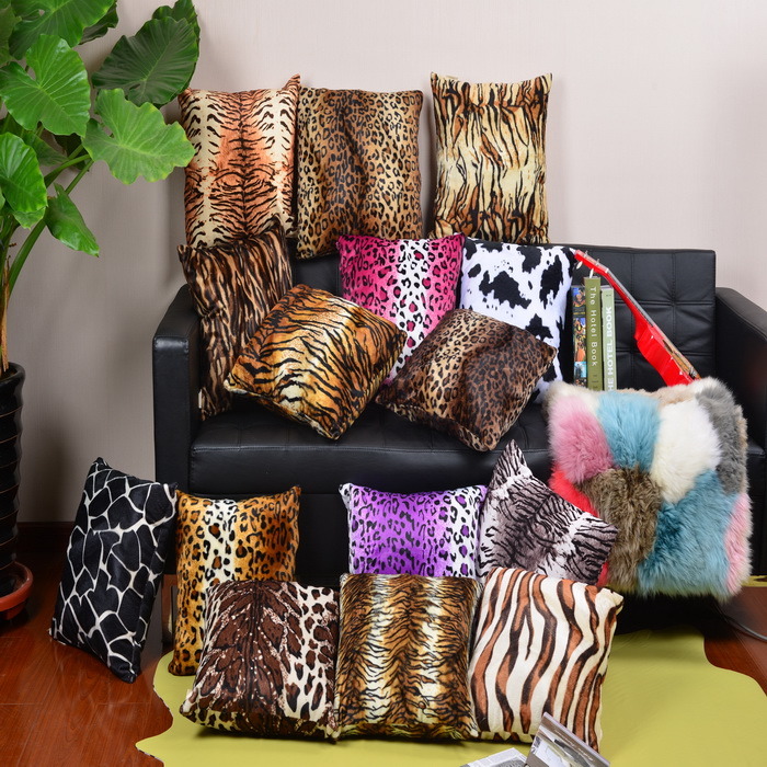 Animal Skins Sofa Cushion Pluch Fabric Cushion
