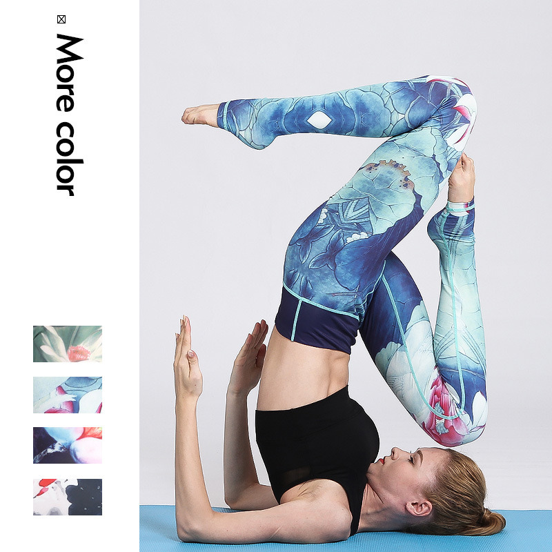 Women Printed Yoga Pant Gym and Fitness Legging Customize Pattern
