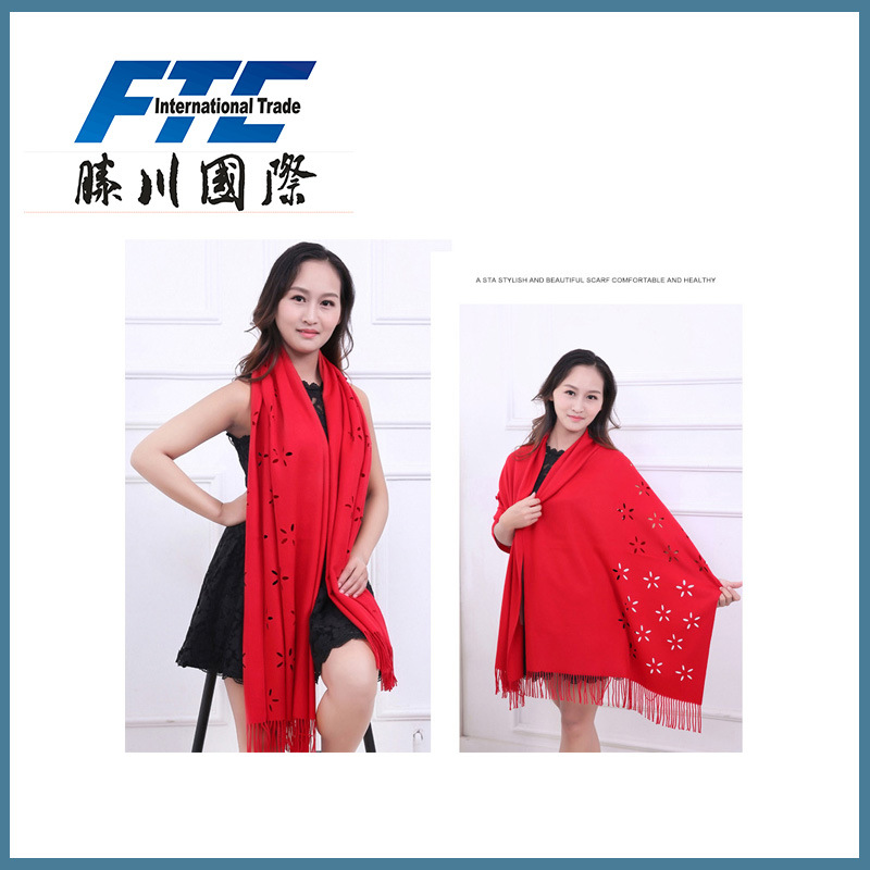 2018 Lady Long Winter Cashmere Scarf with Tassel
