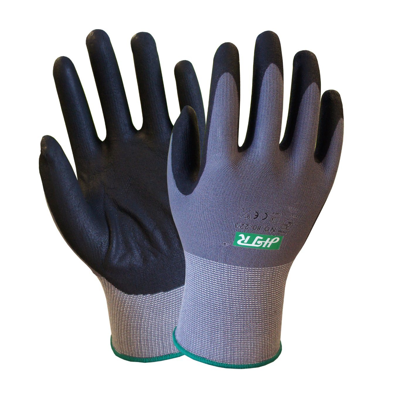 15 Gauge Knitted Oil-Proof Work Gloves with Nitrile Palm