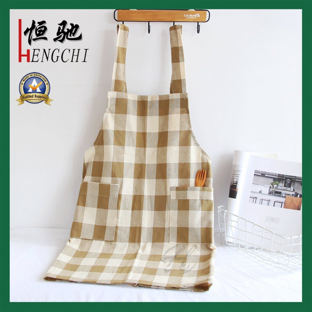 Custom Printing Natural Cotton Apron for Promotion or Gift