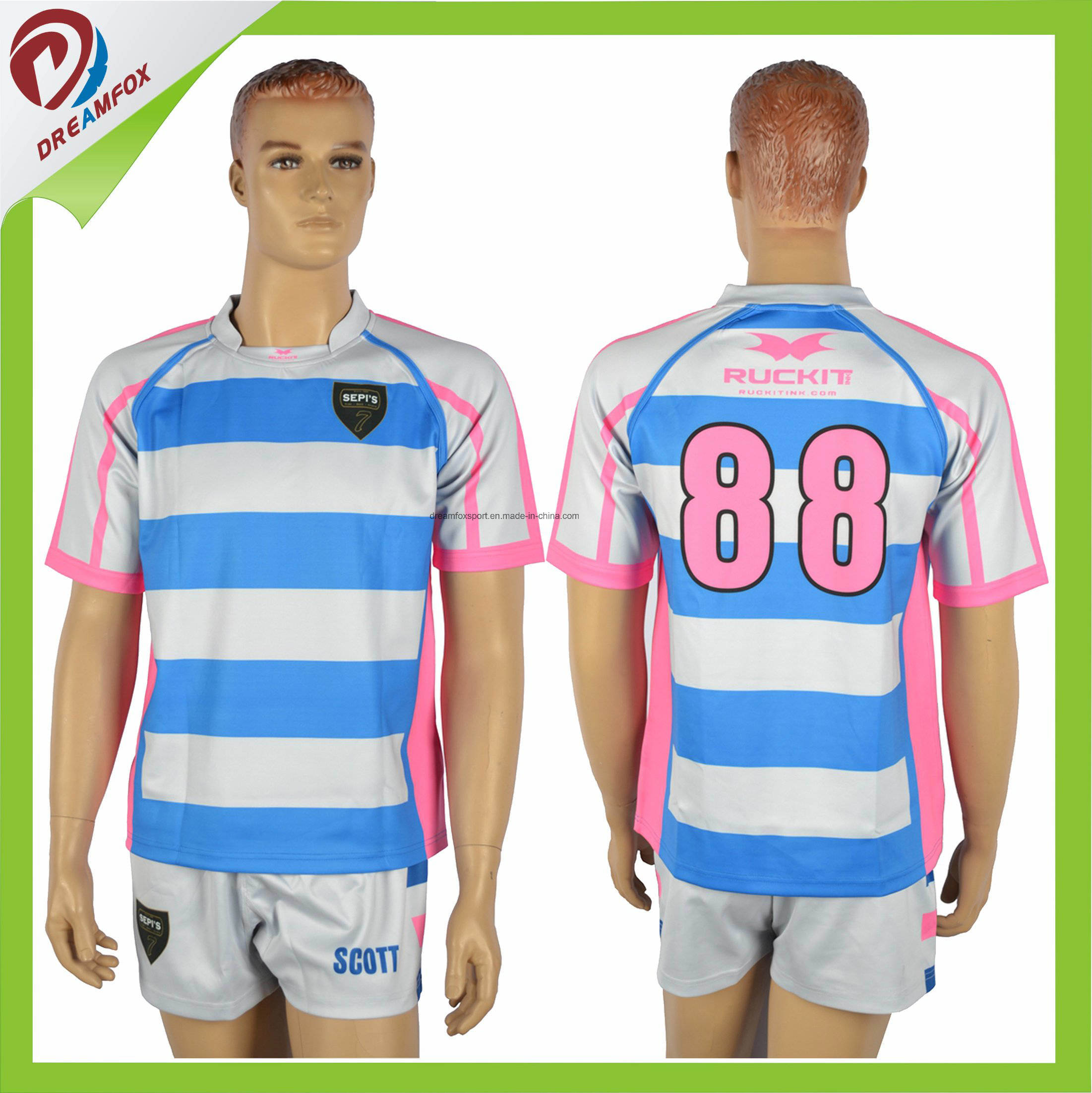 Cheap Wholesale Rugby Jersey Team Set Sublimated Rugby Jersey