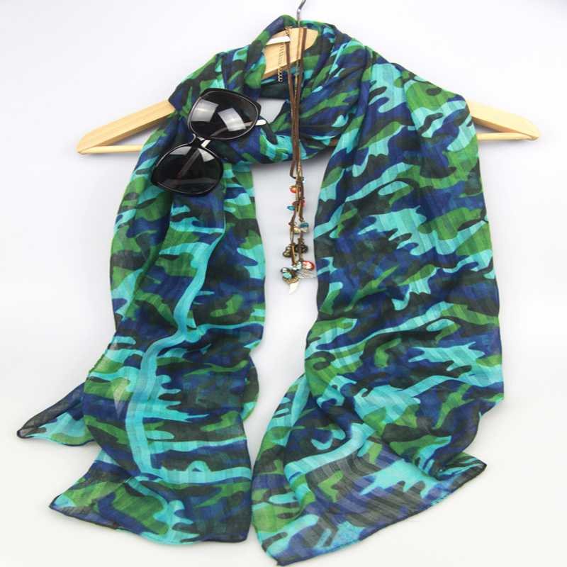 Fashion Military Color Printing Scarf for Girl Fashion Accessory Shawls