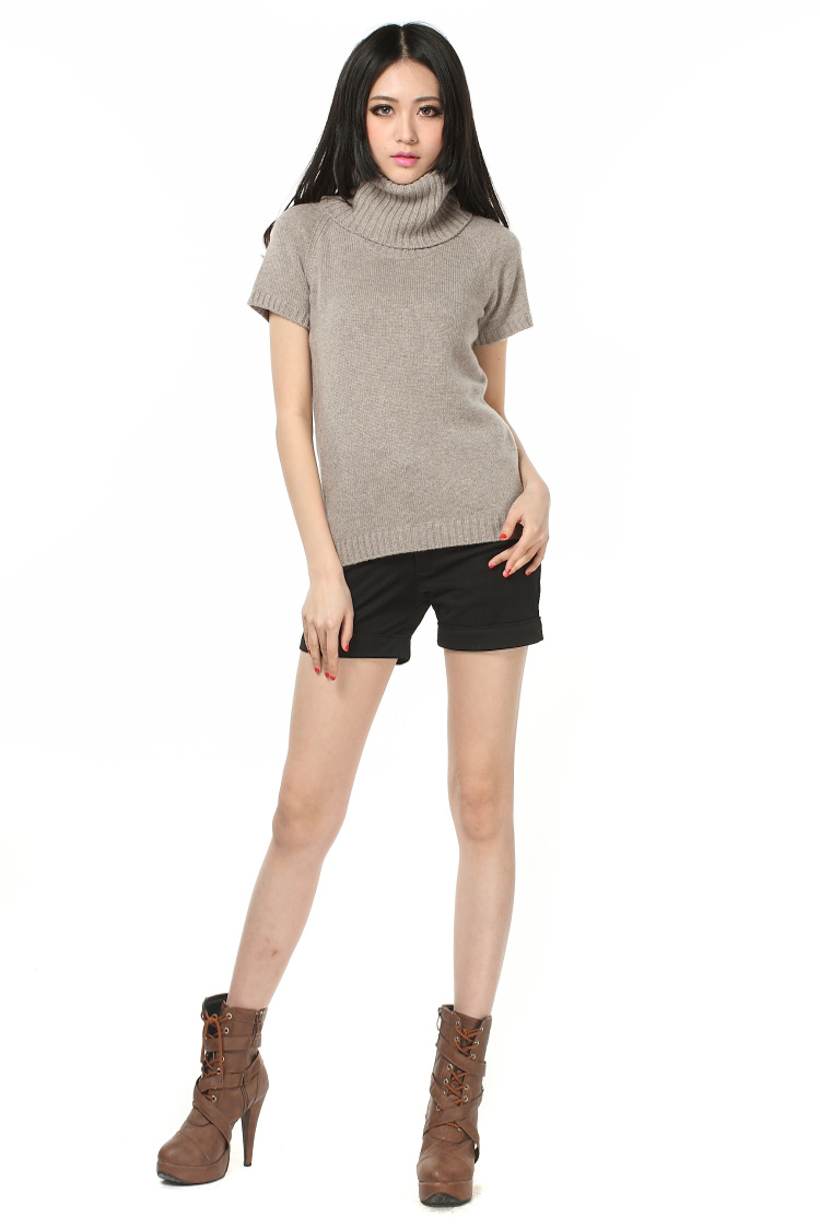 Women's Turtileneck Sweater in Short Sleeve