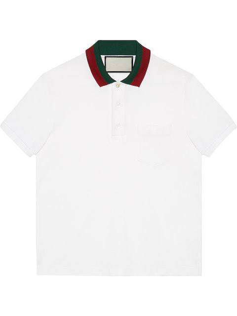 Men's Cotton Polo Shirt with Web Collar