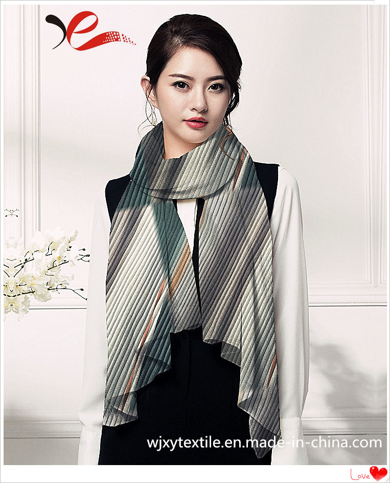 100% Polyester Silk Scarf with Digital Print for Spring and Autumn Seasons 180*70cm