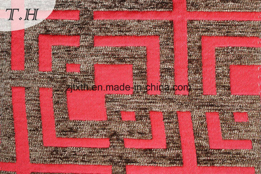 Red China Supplier Chenille Sofa Fabric (fth31929)