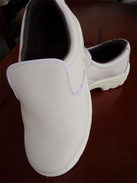 ESD PVC Leather White Safety Shoes