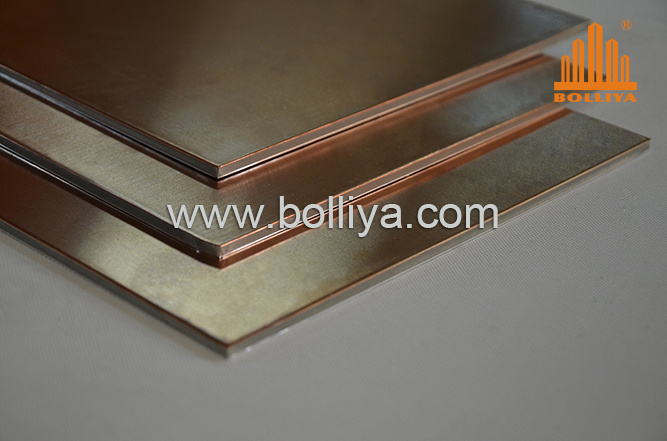 Exterior Interior 3mm 4mm 25mm 10mm 20mm Oxidized Patina Natural Brass Fr Fire Rated Retardant Fireproof Copper Honeycomb Composite Panel for Facade Cladding