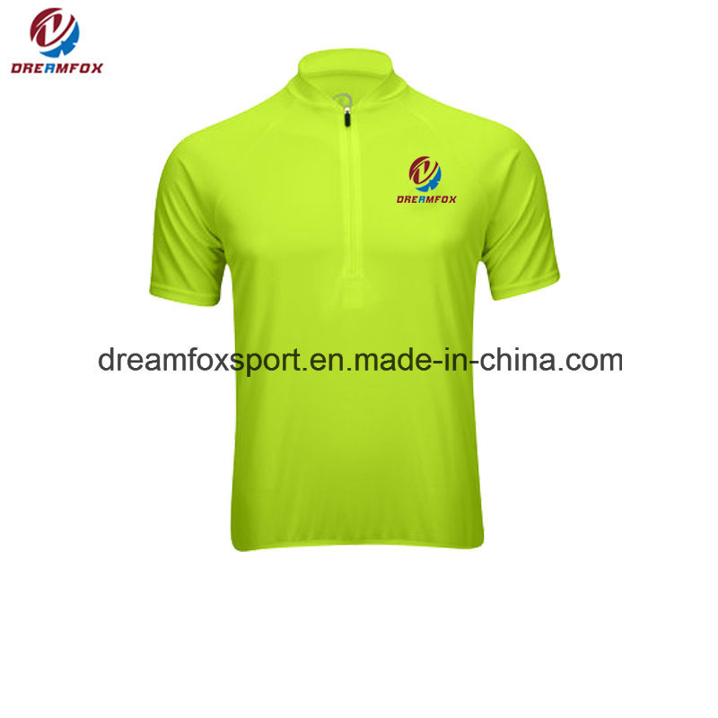 Customized Short Sleeve Cycling Wear 100% Polyester Sublimation Cycling Clothing