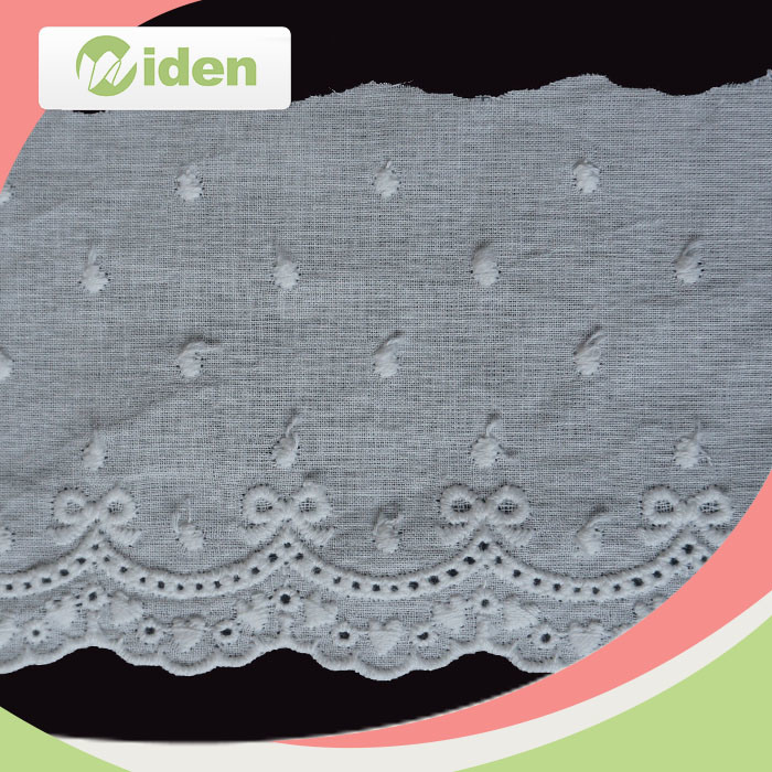 Dress Making White Cotton Embroidery Lace