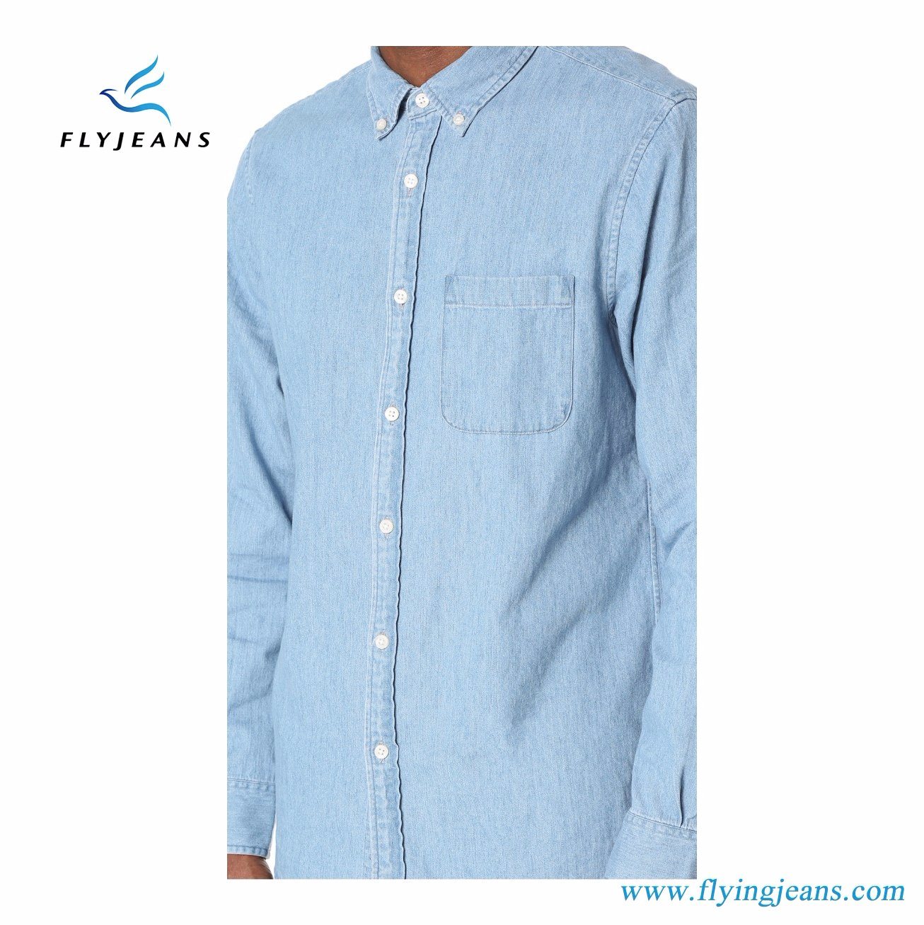 Fashionable and Casual Long Sleeve Denim Shirts with 100% Cotton by Fly Jeans