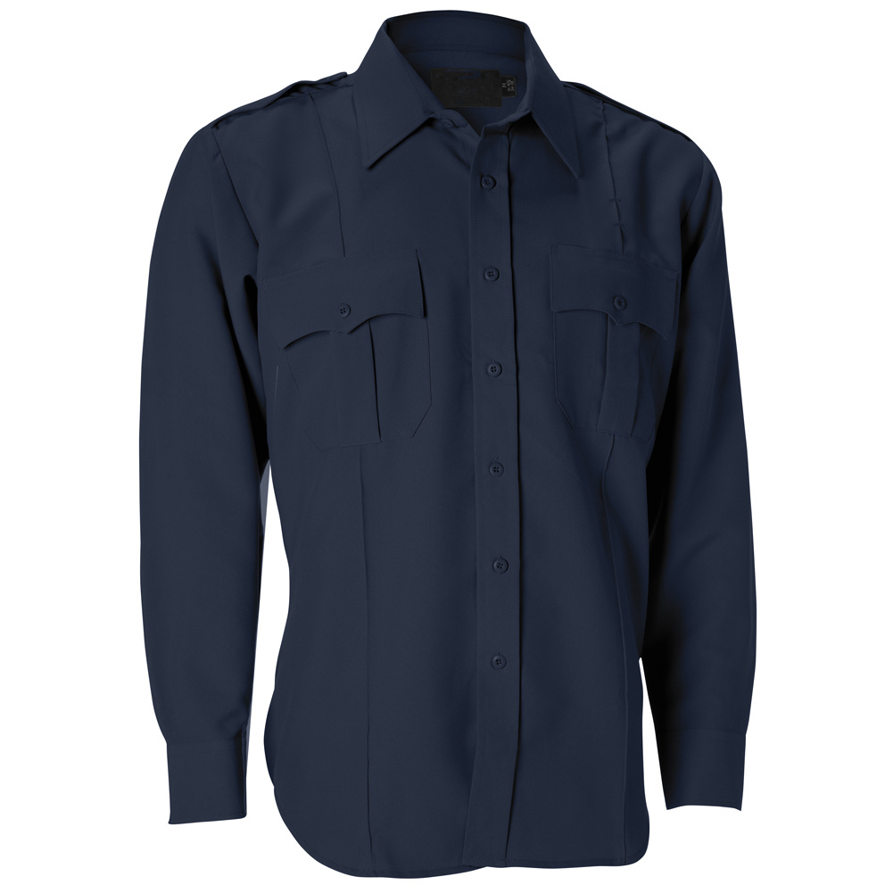 Men's Navy Color Long Sleeve Security Guard Uniform Work Shirt