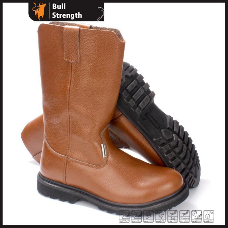 High Cut Genuine Leather Safety Boot with Steel Toe&Midsole (SN5394)