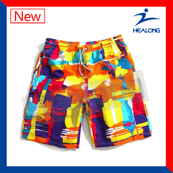Healong Quick Dry Sports Gear Dye Sublimation Men's Beach Shorts