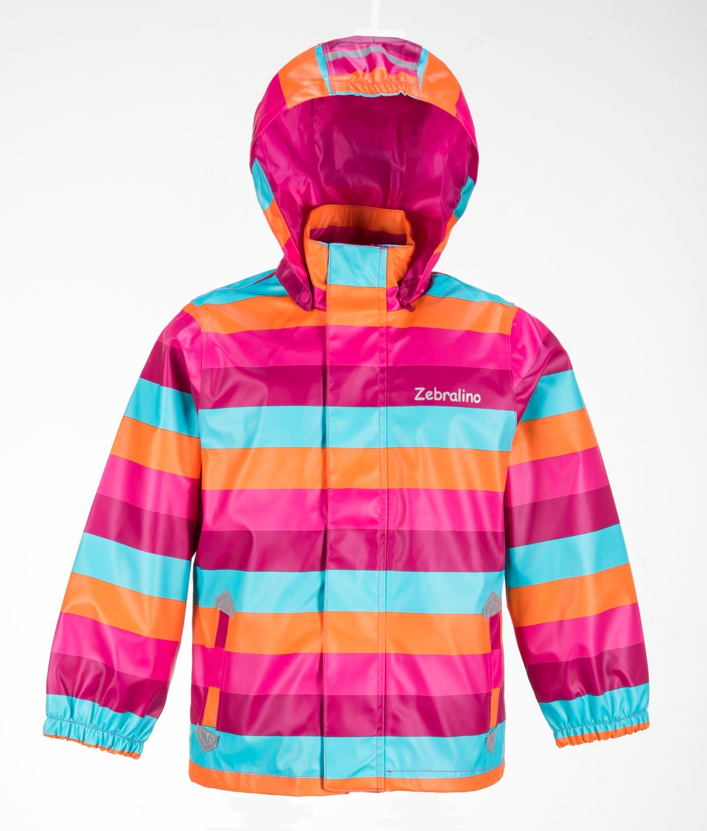 Cute Half PU Rainbow Color Kid Raincoat