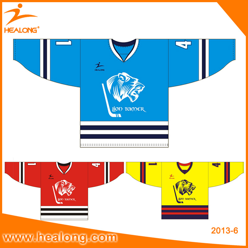 Healong Unique All Over Sublimation Colorful Design Hockey Jersey Wear