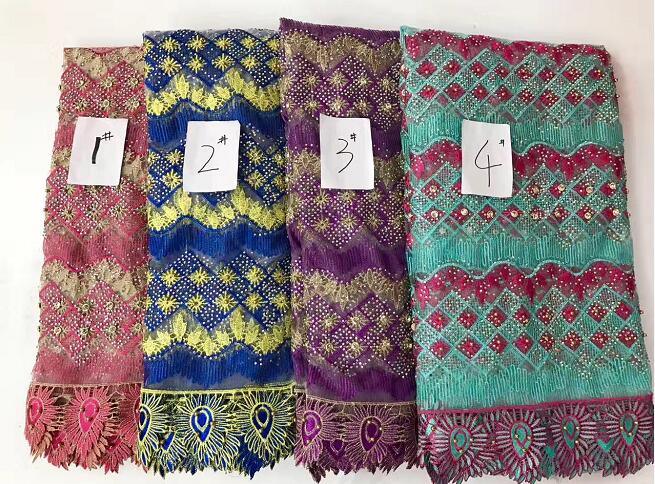 New Design Hot Sel Lace Fabricl Colourful Lace Fabric